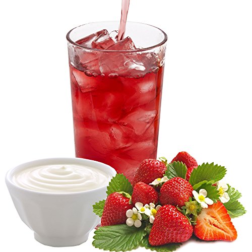 Erdbeer Joghurt Geschmack extrem ergiebiges allergenfreies Energy Drink - Getränkepulver Sportgetränk von Luxofit Deutschland