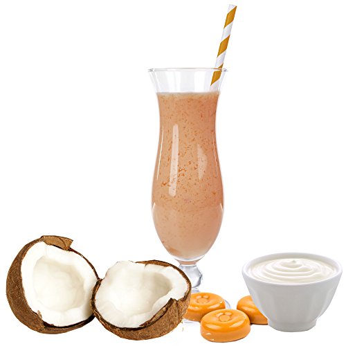 Toffee Kokos Joghurt Molkepulver Luxofit mit L-Carnitin Protein angereichert Wellnessdrink Aspartamfrei Molke (Toffee Kokos Joghurt, 1 kg) von Luxofit Deutschland