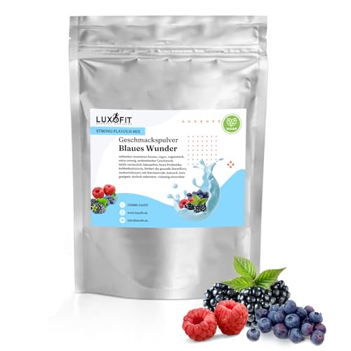 Luxofit Blaues Wunder Himbeer Heidelbeer Brombeer Geschmackspulver 300 g Strong Flavour Mix Getränkearoma Pulver Geschmacksintensive Backzutat Natürlich und Zuckerfreies Pulver Luxofit Blaues Wunder Himbeer Heidelbeer Brombeer Geschmackspulver 300 g Strong Flavour Mix Getränkearoma Pulver Geschmacksintensive Backzutat Natürlich und Zuckerfreies Pulver von luxofit
