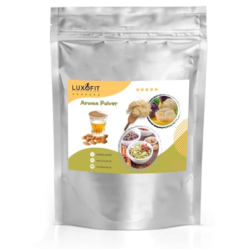 Luxofit Amaretto Aroma Pulver, fruchtig, Cremig, Vegan, Vielfältige Geschmacksrichtungen, Aroma für Lebensmittelherstellung, Hochwertige Verpackung, Intensive Geschmacksentfaltung (1 Kg) von luxofit