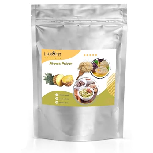 Luxofit Ananas Aroma Pulver, fruchtig, cremig, vielseitig verwendbares Aromapulver, geeignet für Kuchen, Eis, Backwaren, Milchspeisen und Co., Getränkearoma, Zuckerfrei, Vegan, Vegetarisch (1 Kg) von luxofit