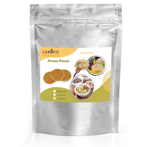 Luxofit Belgischer Keks Aroma Pulver, cremig, fruchtig, Vegan, Allergenfrei, Wasserlöslich, Intensive Geschmacksergebnisse, geeignet für Aromatisierung von Lebensmitteln, Made in Germany (200 g) von luxofit