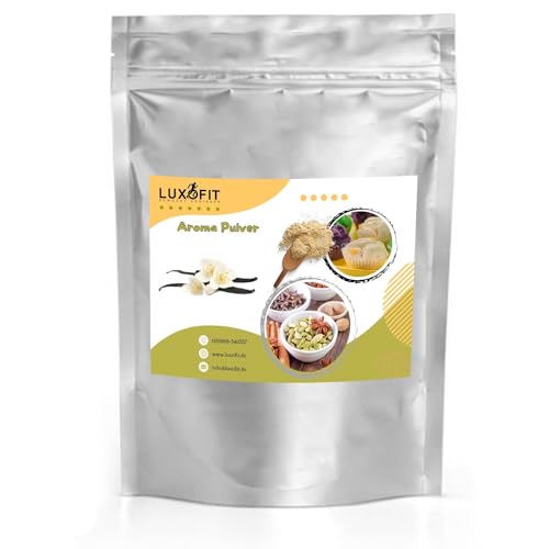 Luxofit Bourbon Vanille Aroma Pulver, geeignet für die Aromatisierung von Lebensmittel, Vegetarisch und Vegan, cremig und fruchtig, Geschmackserlebnis verbessern, GMO-Frei (50 g) von luxofit