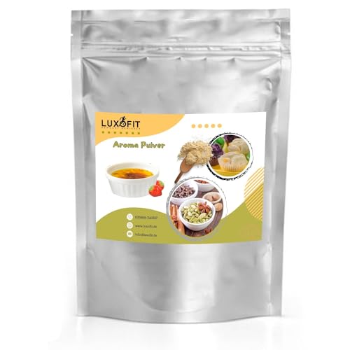 Luxofit Crème Brûlée Aroma Pulver, cremig und fruchtig, Aromen zur Verfeinerung des Geschmackes, GMO-Frei, Vegetarisch und Vegan, Made in Germany, geeignet für Lebensmittel und Getränke (200 g) von Luxofit