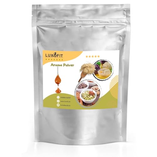 Luxofit Doppel Karamell Aroma Pulver, Vegetarisch und Vegan, Made in Germany, GMO-Frei, fruchtige und cremige Geschmacksverfeinerung, Aromen für Gastronomie und privater Haushalt (200 g) von luxofit