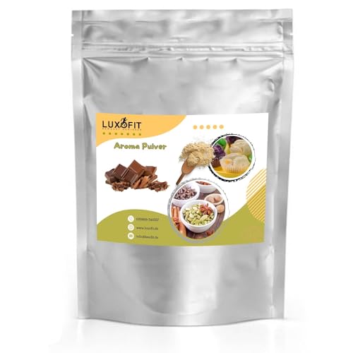 luxofit DOUBLE CHOC AROMA PULVER CREMIGE UND FRUCHTIGE AROMATISIERUNG DER GESCHMACKSVERFEINERUNG VEGETARISCH UND VEGAN GMO-FREI MADE IN GERMANY WASSERLÖSLICH AROMEN FÜR GASTRONOMIE (1 KG) Braun von luxofit