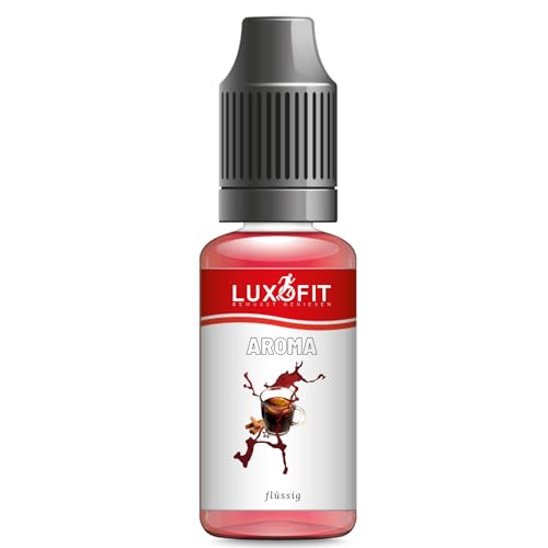 Luxofit Glühwein Aroma flüssig, Aromatisierung von Lebensmitteln und Getränken, Vegetarisch und Vegan, GMO-Frei, Gastronomie, Made in Germany, fruchtige und cremige Flüssigaromen (1 L), Dunkelrot von luxofit