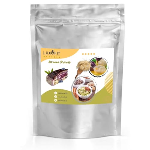 Luxofit Heidelbeerkuchen Aroma Pulver, Fruchtgeschmack, Geschmacksverfeinerung von Getränken und Lebensmitteln, Vegan und Vegetarisch, GMO-Frei, Made in Germany, Aromen für Heimküche (50 g) von luxofit