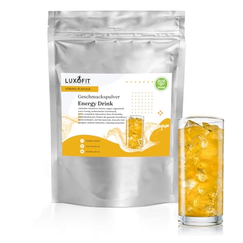 Luxofit STRONG FLAVOUR Kalorienarmes Geschmackspulver vielseitig einsetzbar für Lebensmittel (Energy Drink) von Luxofit