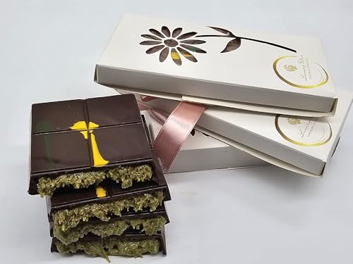 Dubai schokolade Pistazien - Handgefertigt von Belgien-Schokolade, Dubai Schokolade Kadayif und Pistazie, Dubai schoko, Dubai chocolate, Süßigkeiten-Geschenkideen (Dubai Dunkle Schokolade (210 g)) von Luxury Bites