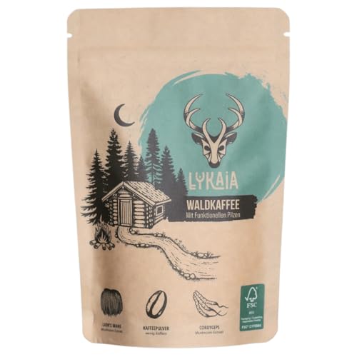 LYKAIA Waldkaffee – Mushroom Kaffee mit Vitalpilzen Cordyceps & Lion’s Mane - lösliche Arabica Bohnen, sanft & bekömmlich, wenig Koffein - funktionelle Unterstützung für Fokus, Energie & Wohlbefinden LYKAIA Waldkaffee – Mushroom Kaffee mit Vitalpilzen Cordyceps & Lion’s Mane - lösliche Arabica Bohnen, sanft & bekömmlich, wenig Koffein - funktionelle Unterstützung für Fokus, Energie & Wohlbefinden von Lykaia