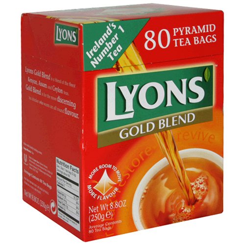 Lyons Pyramid Tea, Gold Blend, Tea Bagss, 80-Count Package (Pack of 3) by Lyons von Lyons