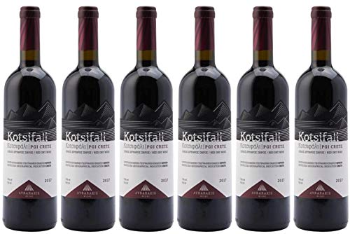 6x 0,75l LYRARAKIS Kotsifali rot trocken 2018 | + 20ml Jassas Olivenöl von Lyrarakis