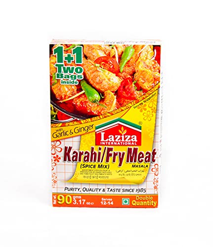 Laziza KarahiFry Fleisch-Masala mit Knoblauch und Ingwer, 90 g Laziza KarahiFry Fleisch-Masala mit Knoblauch und Ingwer, 90 g von Laziza
