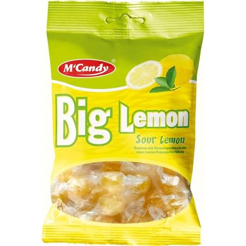 M'Candy Big Lemon Bonbons mit Brause Kern 150g von M'Candy