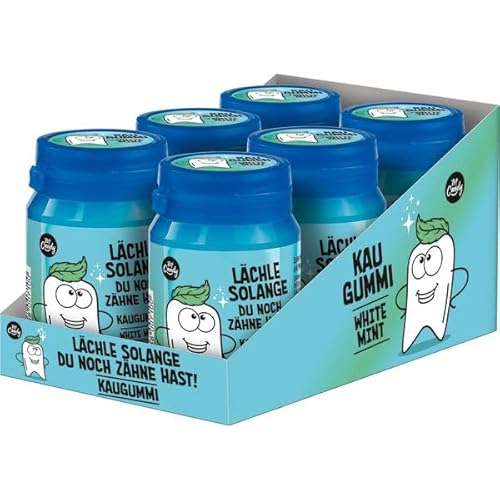 M'Candy Kaugummi White Mint, 6er Pack (6 x 50 Stück) von M´Candy Apfel