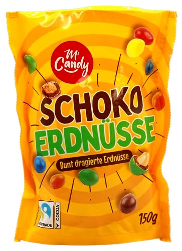 M' Candy Schoko-Erdnüsse bunt dragiert, 15er Pack (15 x 150g) von M' Candy
