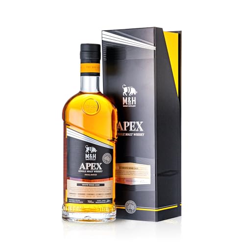 M&H APEX White Wine Cask Finish Single Malt Whisky 61,2% 0,7l Flasche von M&H