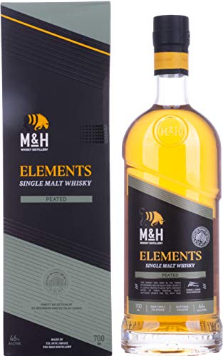 M&H ELEMENTS Peated Single Malt Whisky, 700 ml von M&H