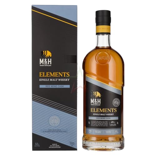 M&H ELEMENTS Red Wine Cask Single Malt Whisky 46,00% 0,70 lt. von M&H