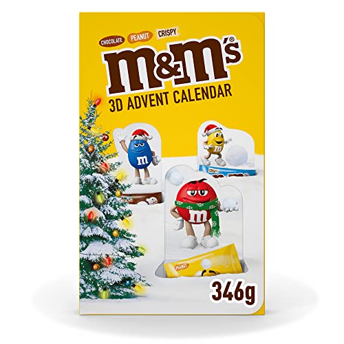 M&M'S Adventskalender 2022 | 3D Pop-Up Weihnachtskalender mit Schokolade | 346g von M&M'S