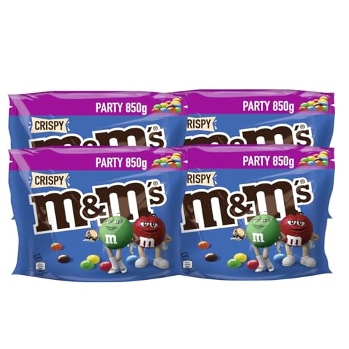 M&M'S Crispy 4x 850g Schokolinsen Knusperreiskern in Milchschokolade mit Zuckerüberzug M&M'S Crispy 4x 850g Schokolinsen Knusperreiskern in Milchschokolade mit Zuckerüberzug von M&M'S