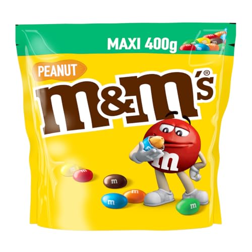 M&M'S Peanut, Schokolinsen mit Erdnusskern, Schokolade, 1 Packung (1 x 400g) von M&M'S