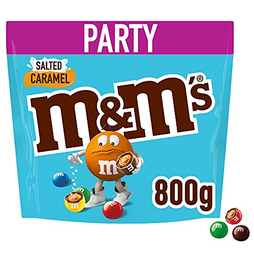 M&M'S Salted Caramel Schokolade Großpackung | American Football Snacks | Schokolinsen mit salzigem Karamellkern | 800g von M&M'S