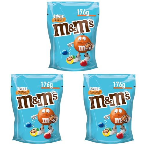 M&M'S Schokolinsen, mit salzigem Karamellkern, 176 g (Packung mit 3) von M&M'S