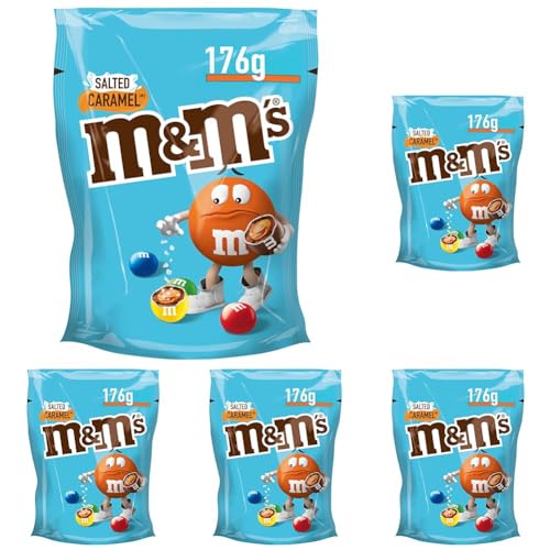 M&M'S Schokolinsen, mit salzigem Karamellkern, 176 g (Packung mit 5) von M&M'S
