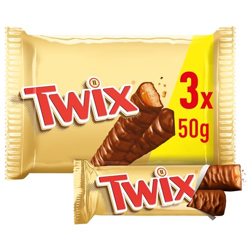 Twix Schokolade Multipack, Karamell & Keks Schokoriegel (3 x 50g =150g) von M&M'S