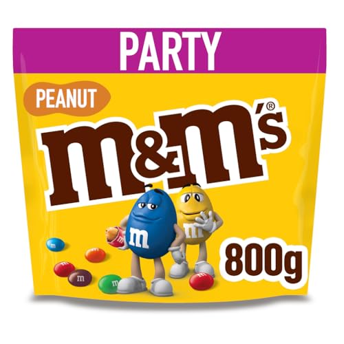 M&M'S Peanut Großpackung Schokolade, Ramadan Geschenke, Schokolinsen mit Erdnusskern, 1 Packung (1 x 1kg) von M&M'S