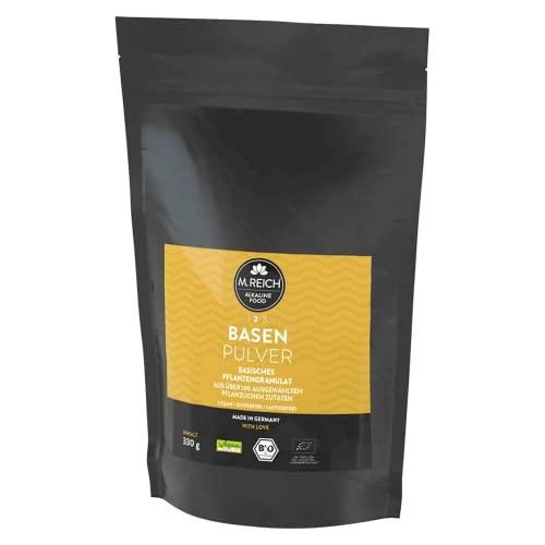 M. Reich - 330 g - BasenPulver mit ausgewählten pflanzlichen Zutaten - Vegan und Bio-Qualität - Basisches Pflanzengranulat von M. Reich