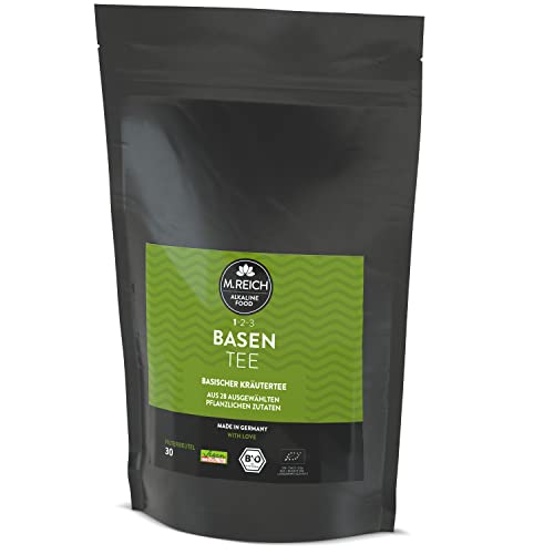 M. Reich BasenTee - 30 Beutel - Basischer Tee mit 28 Zutaten wie Süssholzwurzel & grüner Hafer - Basentee Bio - Ideal für Basenfasten und als Fastentee von M. Reich