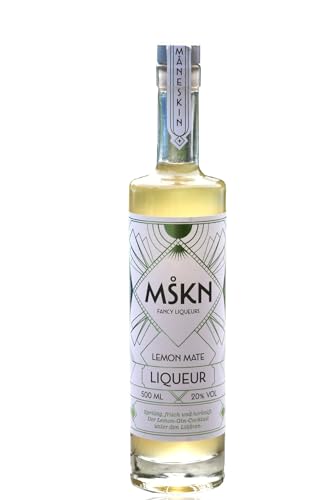 MÅNESKIN Fancy Liqueurs Lemon Mate Premium Likör auf Ginbasis aus Deutschland- frisch und herbsüß - Gincocktail - perfekt als Aperitif oder Spritz I 500ml I 20% vol. - von MÅNESKIN