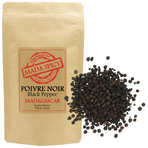 Madagaskar schwarzer pfeffer / Pfefferkörner ganz / Gourmet qualität / Wiederverschließbaren Tasche. (1020) Madagaskar schwarzer pfeffer / Pfefferkörner ganz / Gourmet qualität / Wiederverschließbaren Tasche. (1020) von MADA SPICY Madagascar Delicatessen - Epicerie fine