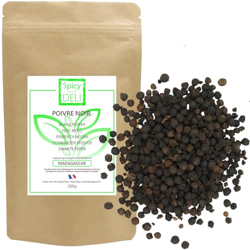 Madagaskar schwarzer pfeffer / Pfefferkörner ganz / Gourmet qualität / Wiederverschließbaren Tasche. (220) Madagaskar schwarzer pfeffer / Pfefferkörner ganz / Gourmet qualität / Wiederverschließbaren Tasche. (220) von Spicy Deli