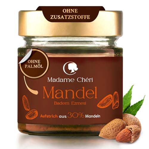 Madame Chéri Mandelcreme 200 g – Cremiger Brotaufstrich aus gerösteten Mandeln & Kichererbsen – Almond Aufstrich für Bowls, Desserts & als Topping – Vegane Mandelcreme ohne Palmöl & Zusatzstoffe Madame Chéri Mandelcreme 200 g – Cremiger Brotaufstrich aus gerösteten Mandeln & Kichererbsen – Almond Aufstrich für Bowls, Desserts & als Topping – Vegane Mandelcreme ohne Palmöl & Zusatzstoffe von MADAME CHÊRI