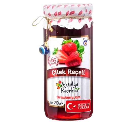Madame Cheri Marmelade Erdbeeren 290g - Erdbeermarmelade Konfitüre - Marmelade in verschiedenen Sorten - Fruchtaufstrich im Glas vielfältig von MADAME CHÊRI