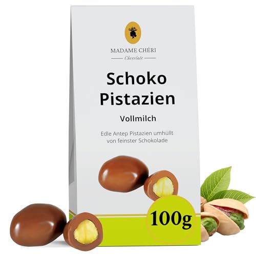 Madame Cheri Schoko Pistazien Vollmilch 100 g – Edle Pistazien in Vollmilchschokolade – Schokolierte Antep Pistazien – Aromatische Pistazien umhüllt von feiner belgischer Schokolade Madame Cheri Schoko Pistazien Vollmilch 100 g – Edle Pistazien in Vollmilchschokolade – Schokolierte Antep Pistazien – Aromatische Pistazien umhüllt von feiner belgischer Schokolade von MADAME CHÊRI