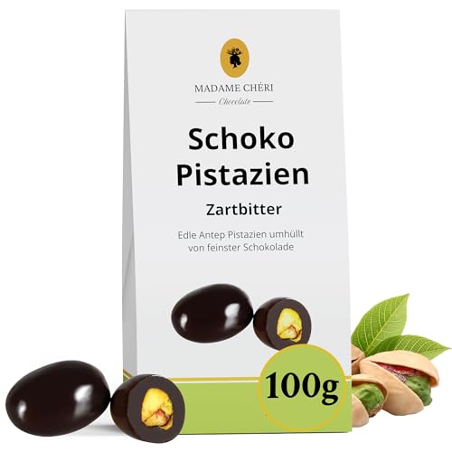 Madame Cheri Schoko Pistazien Zartbitter 100 g – Edle Pistazien in dunkler Schokolade – Schokolierte Antep Pistazien – Aromatische Pistazien umhüllt von veganer belgischer Schokolade Madame Cheri Schoko Pistazien Zartbitter 100 g – Edle Pistazien in dunkler Schokolade – Schokolierte Antep Pistazien – Aromatische Pistazien umhüllt von veganer belgischer Schokolade von MADAME CHÊRI