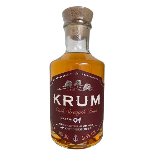 KRUM Cask-Strength 54,9% vol | Fasstärke Rum ohne Zucker | 100% Manufakturprodukt von MAENNERHOBBY