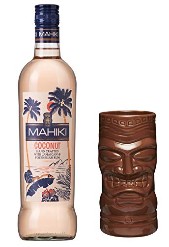 MAHIKI Coconut Rum 0,7 Liter incl. gratis Tiki Becher dunkelbraun PiHaMi® von MAHIKI