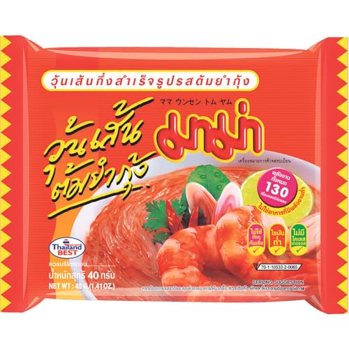 MAMA - Instant Bohnen Vermicelli Tom Yam Goong, 30er pack (30 X 40 GR) von MAMA