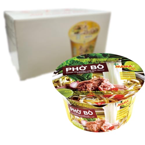 MAMA - Instant Reis Nudeln Pho Bo Schüssel - Multipack (24 X 65 GR) von MAMA