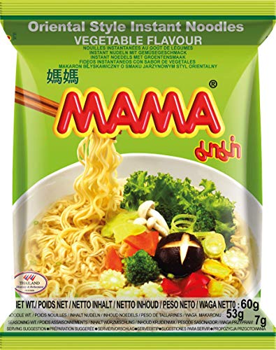 MAMA Instantnudeln Gemüse – Instantnudelsuppe orientalischer Art – Authentisch thailändisch kochen – 24 x 60 g von MAMA