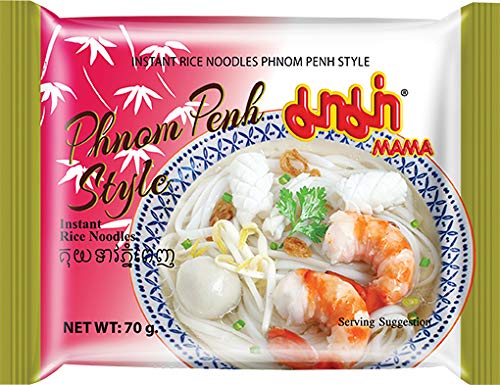 MAMA Instantreisnudeln Phnom Phenh – Instantreisnudeln orientalischer Art – Authentisch thailändisch kochen – 12 x 70 g von MAMA