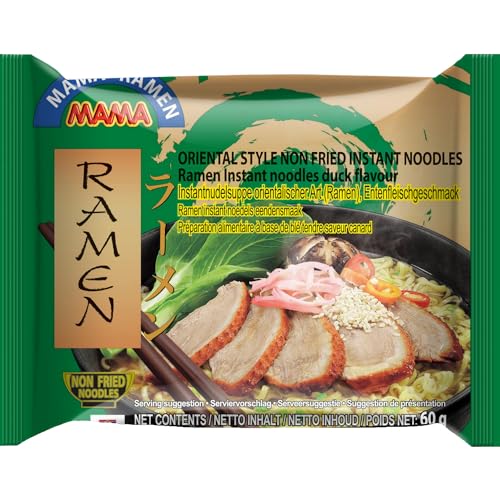 MAMA Ramen Instantnudeln mit Entenfleischgeschmack – Instantnudeln orientalischer Art – Authentisch thailändisch kochen – 30 x 60 g von MAMA