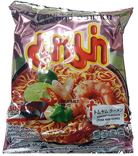 Mama Instant Nudeln Tom Yum Garnelen 60g, 30er Pack (30 x 60 g) von MAMA