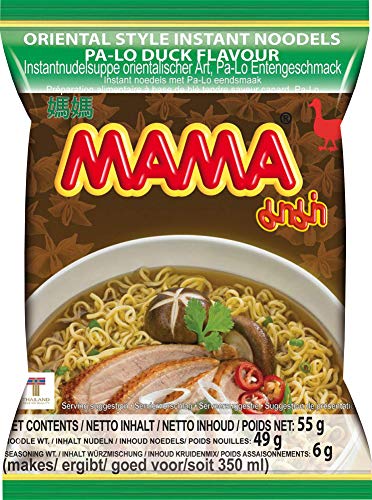 MAMA Instantnudeln mit Entenfleischgeschmack – Instantnudelsuppe orientalischer Art – Authentisch thailändisch kochen – 24 x 55 g von MAMA